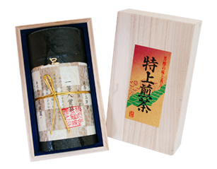 Asahi-can in wooden box